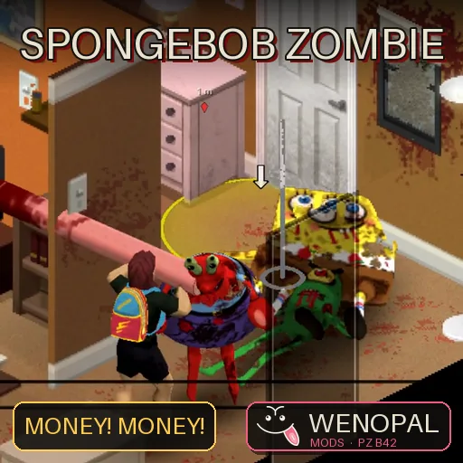SpongeBob Zombie – mod para Project Zomboid: Bob Esponja, Patrick, Lula Molusco, Seu Sirigueijo, Sandy e o raro Plankton viraram zumbis