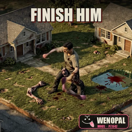 Finish Him: 100 fatalities estilo Mortal Kombat: o zumbi se ajoelha, você digita as setas e os pedaços voam